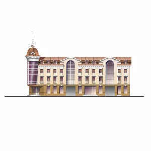 Фасад офисного центра в историческом стиле