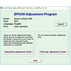 Adjustment Program Epson 1430