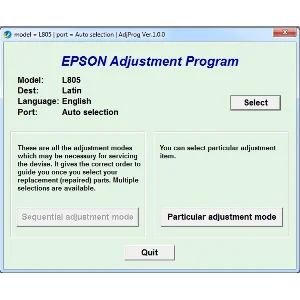 Аджасмент EPSON L805