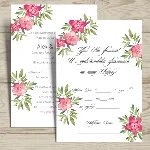 Шаблон приглашения на свадьбу "Аква2" №48