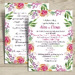 Шаблон приглашения на свадьбу "Flori"