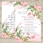 Шаблон приглашения на свадьбу "Ross flowers" №57