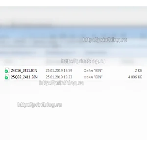 Canon PIXMA G2410, G2411 дампы микросхем 25Q32 и 24C16