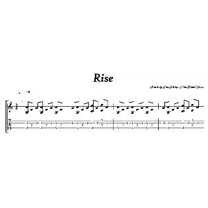 Rise (The Rising of the Shield Hero) - гитара ноты+табы