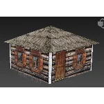 3d модель избы для игр