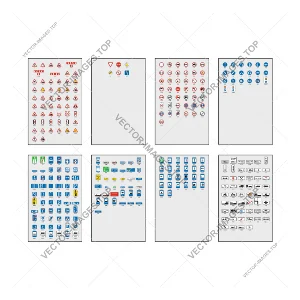 Дорожные знаки Украины 2019, Векторное изображение