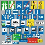 Дорожные знаки Украины – Информационные, вектор