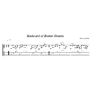 Boulevard of Broken Dreams (Green Day) гитара ноты+табы