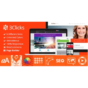 WP 3clicks responsive wordpres theme русский перевод
