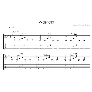 Warriors (Imagine Dragons) - на гитаре ноты+табы