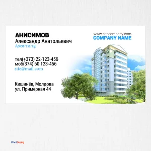 Шаблон визитки №6