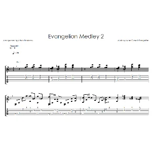 Evangelion Medley 2 - Fingerstyle ноты+табы