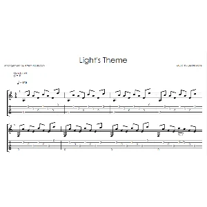 Light´s theme (Тетрадь смерти) - гитара ноты+табы