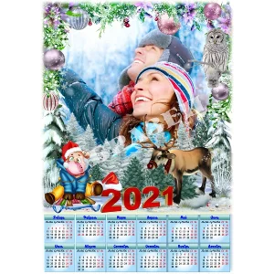 Календари на 2021 год  шаблоны для фотошоп