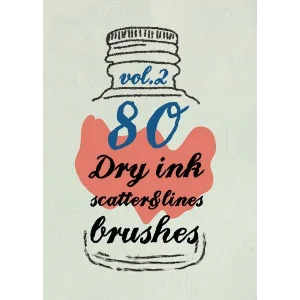 Сухие чернильные кисти для Adobe Illustrator vol.2