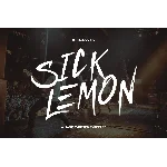 Шрифт SICK LEMON - ручной письменный тип