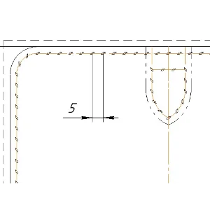 Выкройка. Обложка под автодокументы. Ромб 5мм.