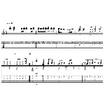 Танец "Яблочко".Нотная табулатура для 6 струнной гитары