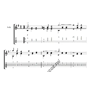 "Над волнами". Вальс. Ноты для гитары