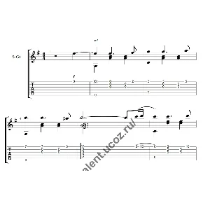 Шар голубой. Ноты для гитары