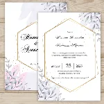Шаблон приглашения на свадьбу  №156