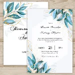 Шаблон приглашения на свадьбу  №157