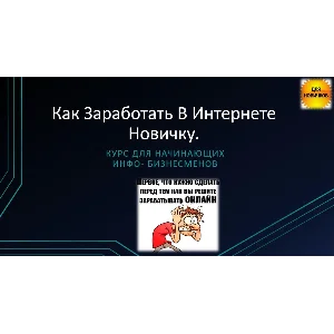 Видео руководство Как заработать в интернете новичку