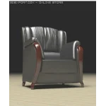 Стильная кожаная софа, 3д модель