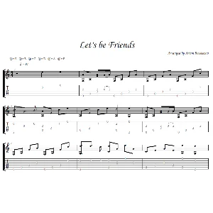 Let´s be Friends - фингерстайл гитара + табы