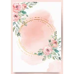 цветочный розовый фон для пригласительных 1 сторона