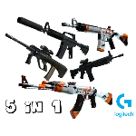 5 в 1 LOGITECH CS 2 | SG553, AK-47, M4A4-S, M4A4, AUG