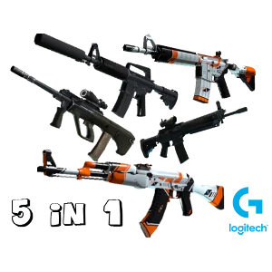 5 в 1 LOGITECH CS 2 | SG553, AK-47, M4A4-S, M4A4, AUG