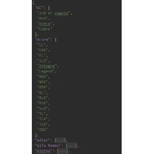 База автомобилей (Январь 2021)