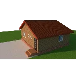 Каркасный дом 8000Х9000мм с планировкой свободного типа