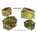 Проект каркасного дома 4000х8000мм двухэтажный дом