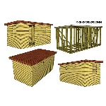 Готовый проект каркасной бани 2400х5000 мм