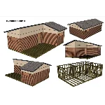 Проект каркасного дома с открытой террасой 9000х6000 мм