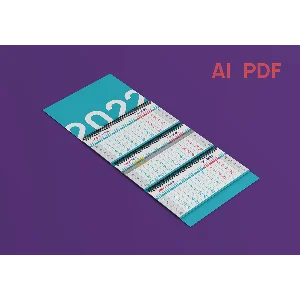 Квартальная календарная сетка 2022 в векторе РУ|EN