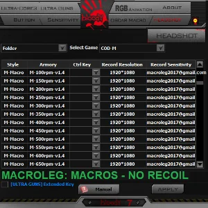 Call of Duty Mobile - всё оружие - макросы для bloody