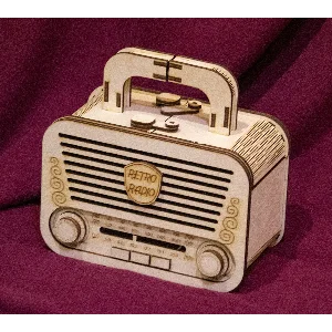 Шкатулка радио, макет для лазерной резки DXF CDR SVG AI