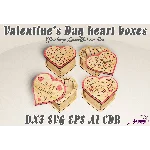 День Святого Валентина шкатулка макет для лазерн. резки