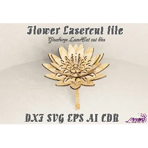 Цветок файлы для лазерной резки DXF SVG CDR EPS AI