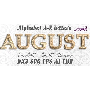 Многослойный алфавит буквы a-z,макет для лазерной резки