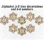 Алфавит снежинки буквы a-z, цифры 0-9 для лазерн. резки