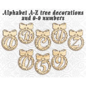 Алфавит Шарики буквы a-z, цифры 0-9 для лазерной резки