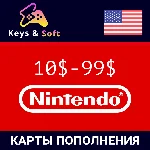 ✅Nintendo🔥Gift Card 10$—99$🔵(USA) [Оплата картой]