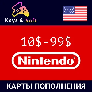 ✅Nintendo🔥Gift Card 10$—99$🔵(USA) [Оплата картой]