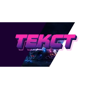 3D надпись с крутым эффектом бликов и неоном