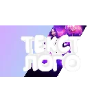 Объёмный стиль белой 3д надписи для шапки канала