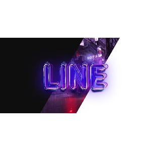 Оригинальная неоновая надпись с красивым эффектом